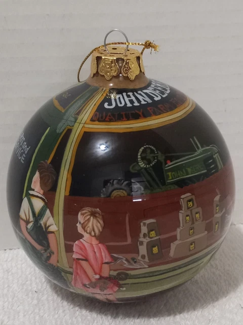 Hand-Painted John Deere Walter Haskell "A Friend In Need" Ornament