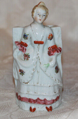 Vintage Woman Wall Pocket Porcelain Ceramic Hanging Vase 3D Japan
