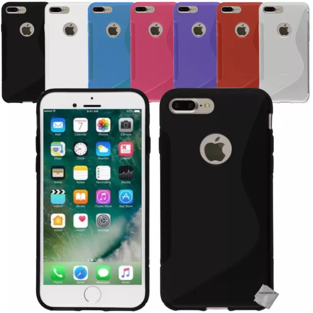 Housse etui coque silicone gel fine pour Apple iPhone 8 Plus + verre trempe