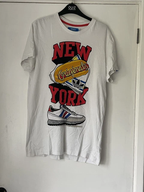 T-shirt uomo Adidas Originals 1566 TAGLIA M G New York t-shirt cotone maglia