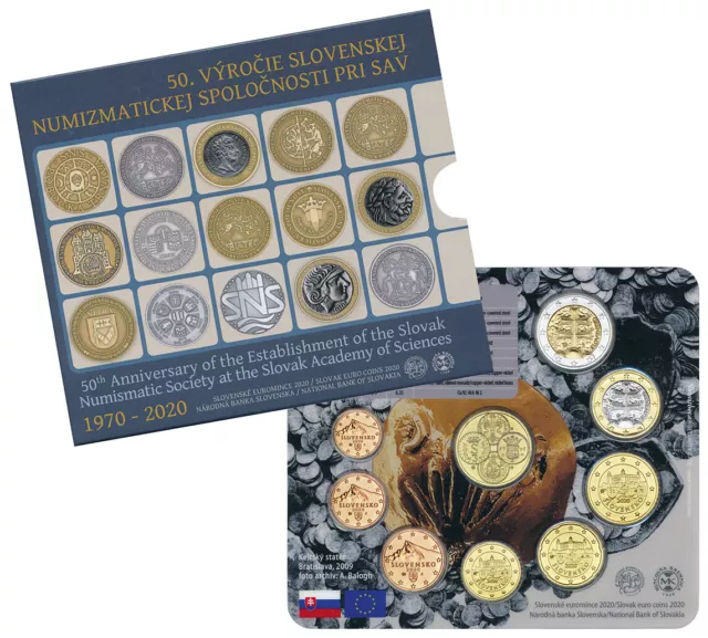 Slowakei Original-Kms 2020 - 50 Jahre Numismatische Gesellschaft 3,88 Euro
