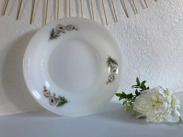 Plat Rond Arcopal Marguerites – 21 Cm, Vintage France