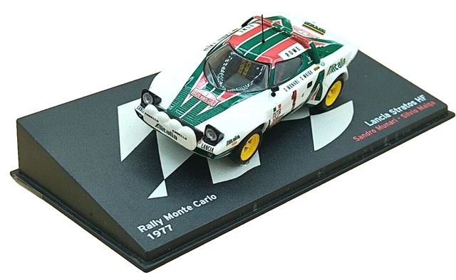 Miniature Lancia Stratos HF Rallye Monte Carlo 1977 - échelle 1/43, Pilote Leo Pittoni, Décals Virate, Neuve
