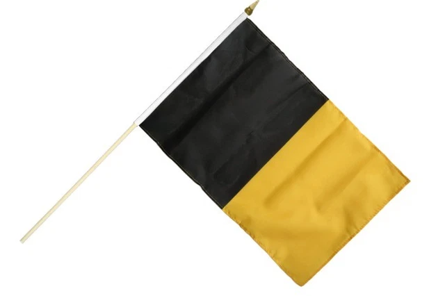 Schwarz-Gelb Stockflagge Flaggen Fahnen Stockfahne 30x45cm