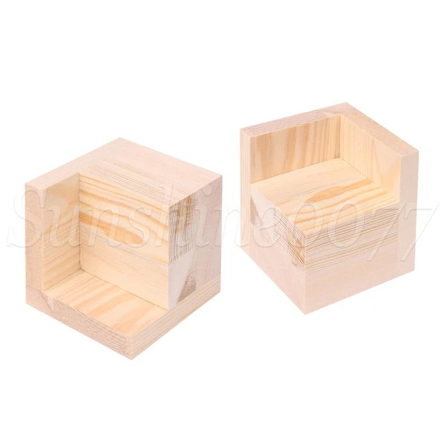 4 pezzi alzata quadrata piedi in legno per mobili letto divano letto aggiungere 50 mm altezza 3