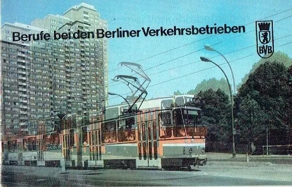 VEB Berliner Verkehrsbetriebe Berufsschule Prospekt Berufsausbildung DDR 1987