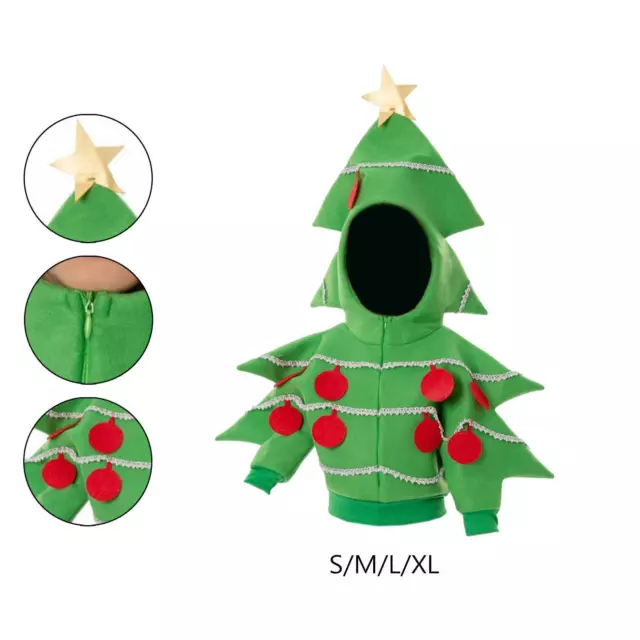 Costume d'arbre de noël pour enfants, veste de noël pour mascarade, cadeaux