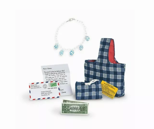 Box American Girl Nanea's Meet Accessories Necklace Handbag Money for 18'' doll