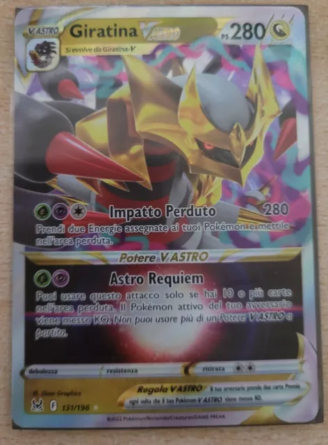 Pokemon - 212/196 GIRATINA V ASTRO Gold Full Art - Origine Perduta - ITA -  MINT