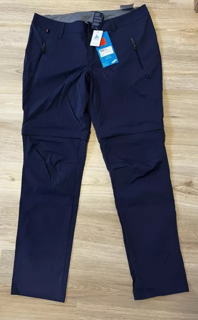 Odlo Damen Wanderhose, Trekking, Outdoor, Zipp off blau Gr. 42