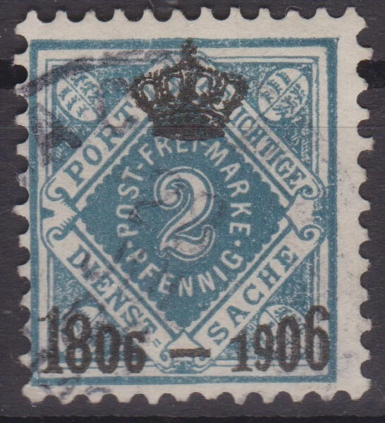 == AD Württemberg Mi. 107 gest., geprüft BPP, Kat. 100€ ==