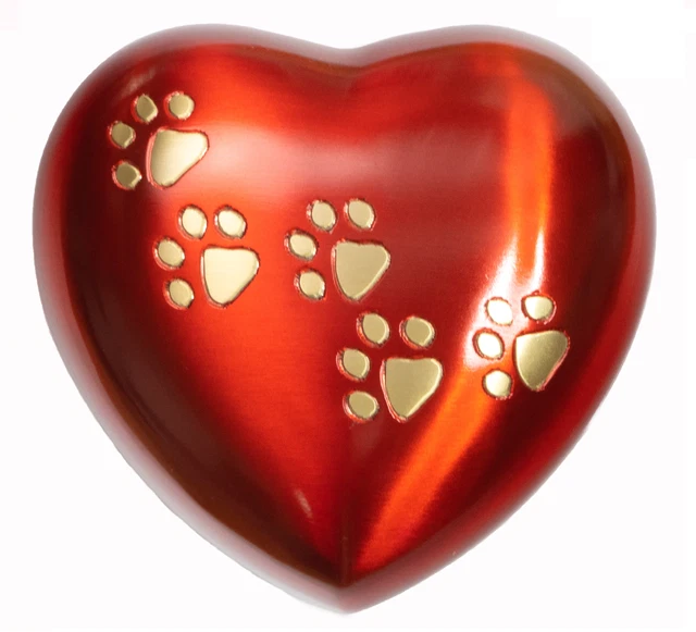 "Royal Rapture Heart Keepsake Ashes cane gatto memoriale URNA per ceneri cremazione 5"