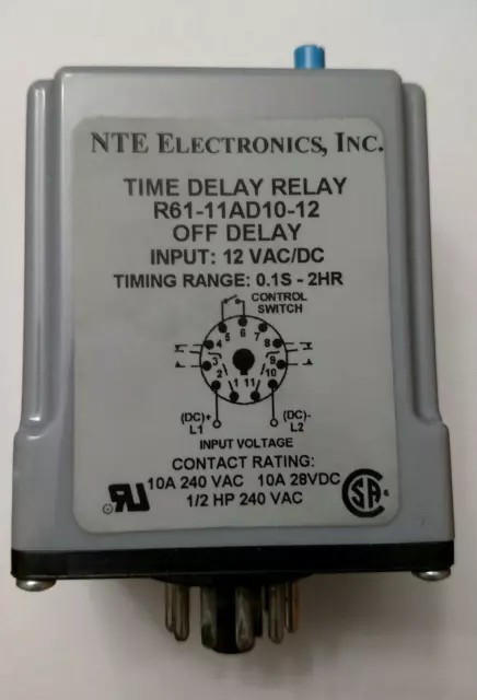 R61-11AD10-12 Time Delay Relay