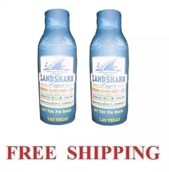 Landshark Las Vegas 2 Zip Up Beer Bottle Koozie Coolie Coozie Coolers Huggie New