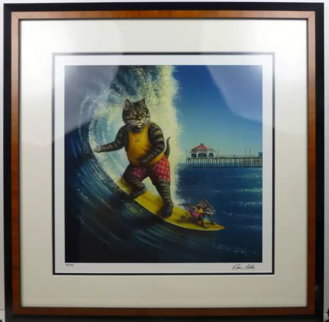 Don Roth Limited Edition Signed Lithograph - ‘Kool Kat’ Surfer Mouse 135/395