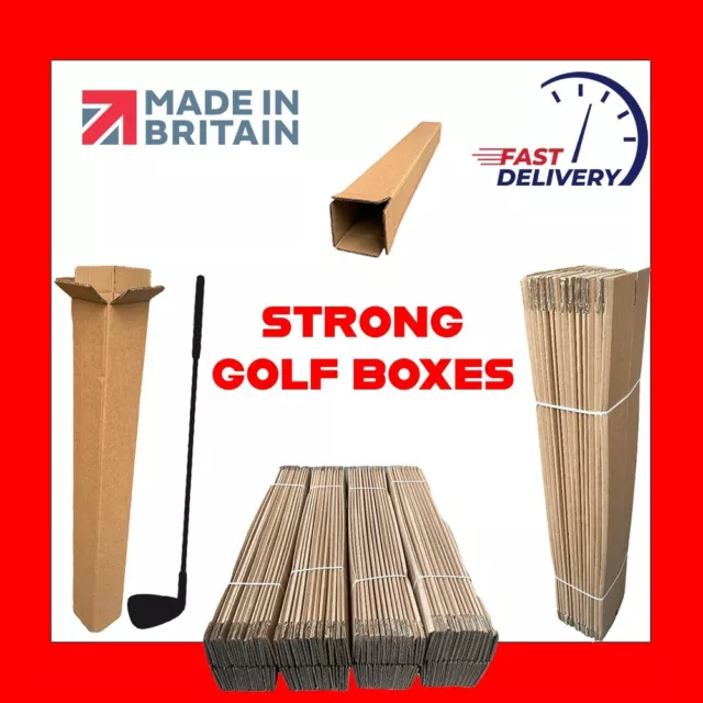 GOLF CLUB CARDBOARD BOXES Shipping Postal Parcel Packing, Golf Box STRONG BOXES