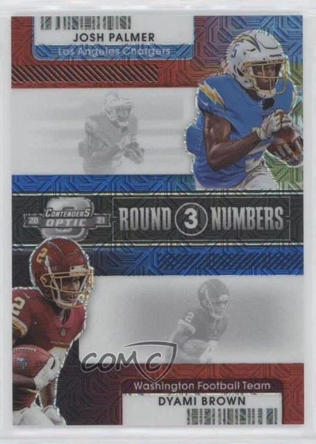 2021 Panini Contenders Optic Red White & Blue Prizm /13 Dyami Brown Rookie RC