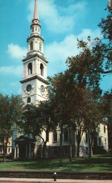 First Baptist Church Famous Landmark Providence Rhode Island RI Vintage Postcard