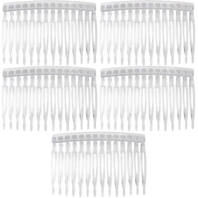 50 pcs Clear Side Combs Hair Comb Clips Hair Clips With Teeth