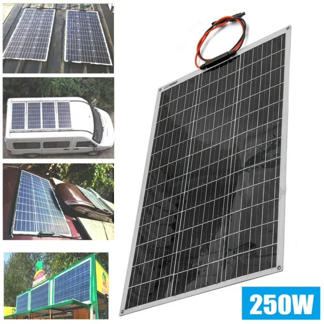 250W Solar Panel Flexible solar panel kit home 12V Battery For Car Boat Outdoor
