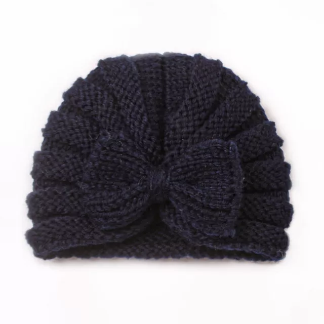 Infant Baby Beanie Turban Hat Bow Knot Cap Newborn Head Wraps Kids Knot Headband 3