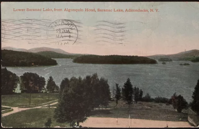 Adirondacks, Ny. C.1910 Pc.(M97)~View Of Saranac Lake From Algonquin Hotel