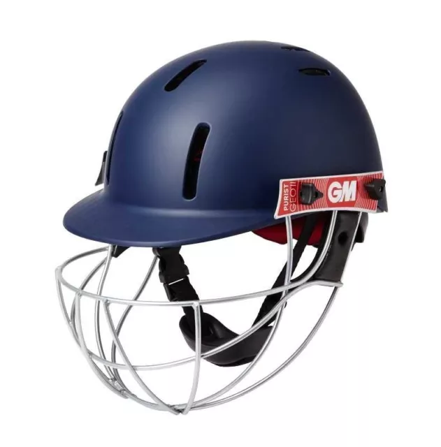 Gunn & Moore Purist GEO II Navy Senior Cricket Helmet with Steel Grill