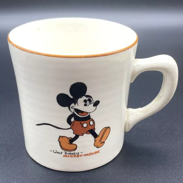 Very Rare 1930s Mickey Mouse Walt Disney Mug Great Condition Patriot China