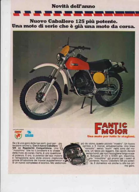 advertising Pubblicità-FANTIC MOTOR CABALLERO 125 '76 MOTOITALIANE ENDURO  EPOCA