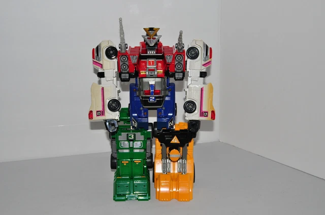SUPER SENTAI POWER Rangers Turbo Rescue Megazord - 5x Vehicle (Bandai ...