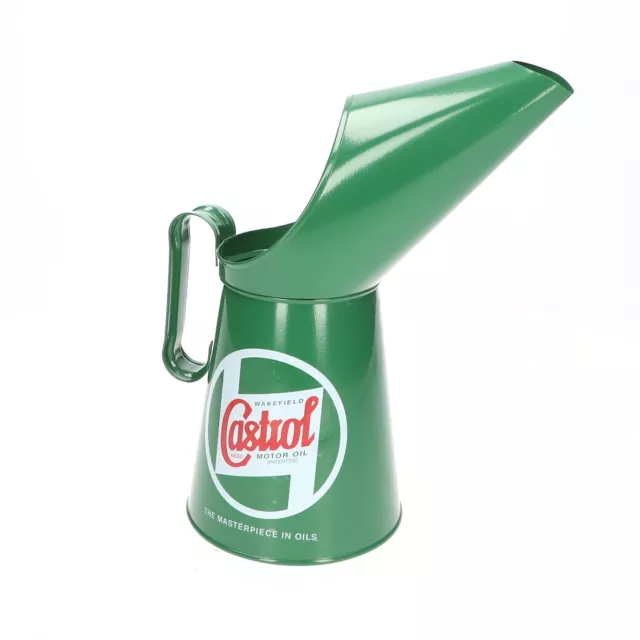 Classico Vintage Originale Castrol Olio Si Versa 2 Pinta Can IN Verde
