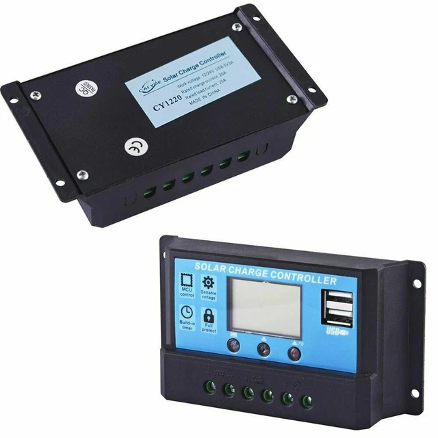 Produktbild von Solar-Laderegler 12V/24V – 3000W PV, 10A/20A/30A, LCD-Display, USB, PWM – Für Blei, LiFePO4 & Lithium-Batterien
