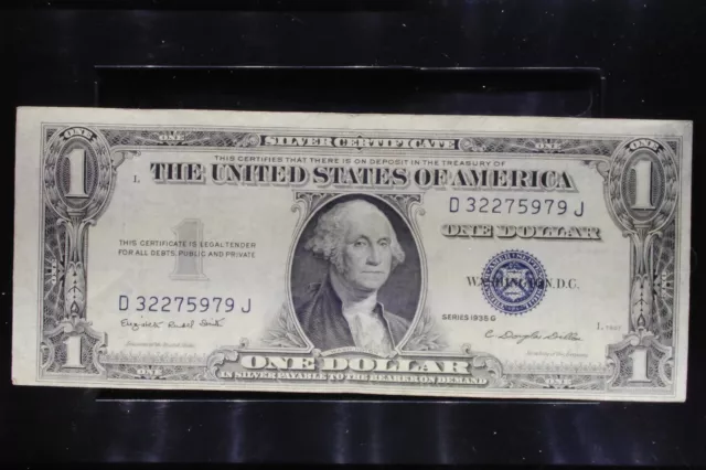 1935-F 1935F $1 Silver Certificate Dollar Bill Blue Seal D 32275979 J XF-AU