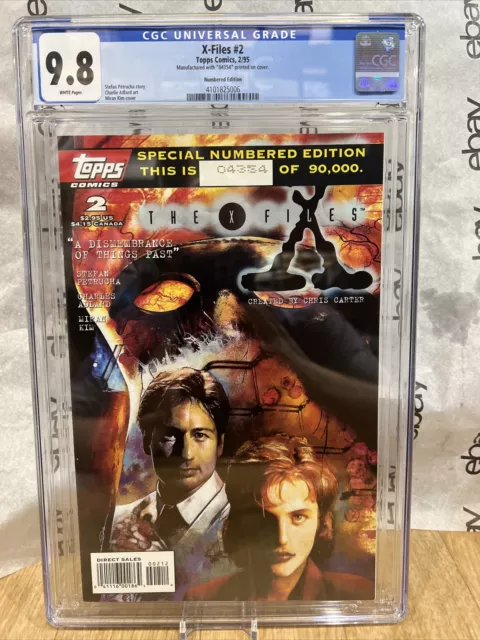 X-Files 2 1995 Topps Numbered Edition 04354 of 90000 Collectors Comic Cgc 9.8