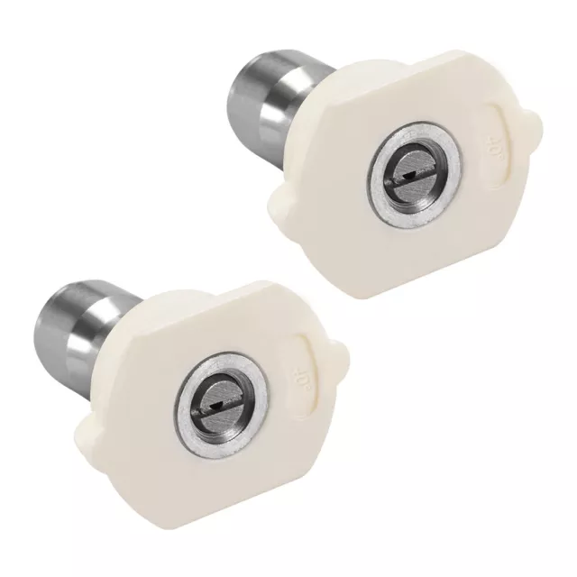 Nettoyeur Pression Buse Pointe, 1/4" Palette 2Pcs (40°, 1.2mm Orifice Dia)