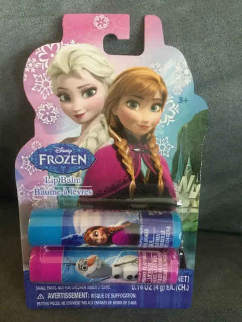 Disney Frozen 2 Pack Lip Balm In Raspberry & Blueberry - Brand New