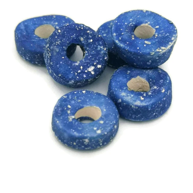 Handmade Ceramic Beads Jewelry Making, 3 Pcs Clay Beads Large Hole For Macrame