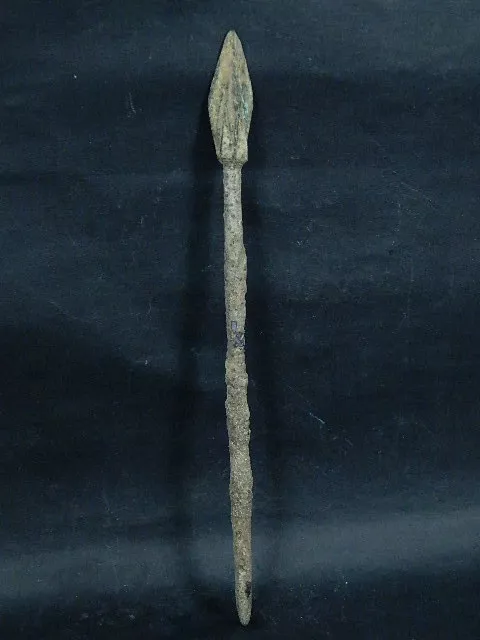 Ancient Bronze Arrow Head With Iron Rod Bactrian 300 BC #BR1453