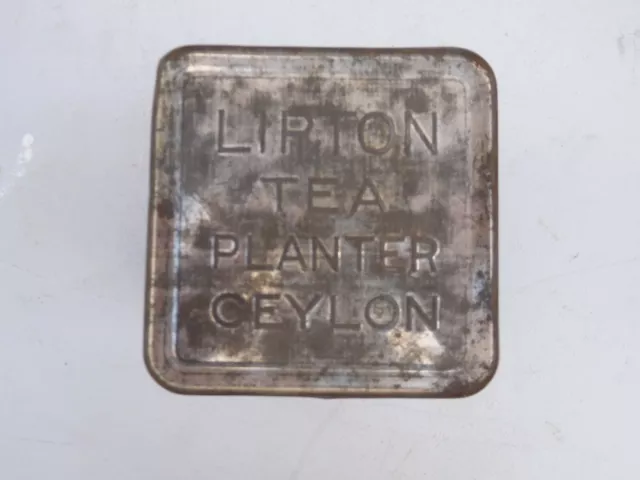 Lipton Tea Planter Ceylon Tin Vintage