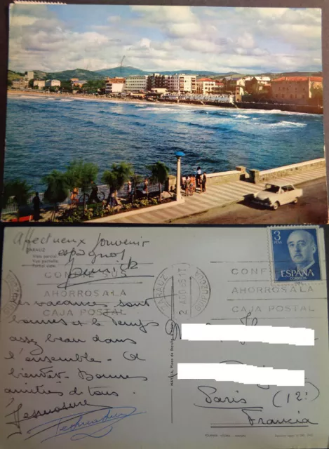 Postal De Zarauz Vista Parcial Guipuzcoa Postcard Postkarte              Cc03260