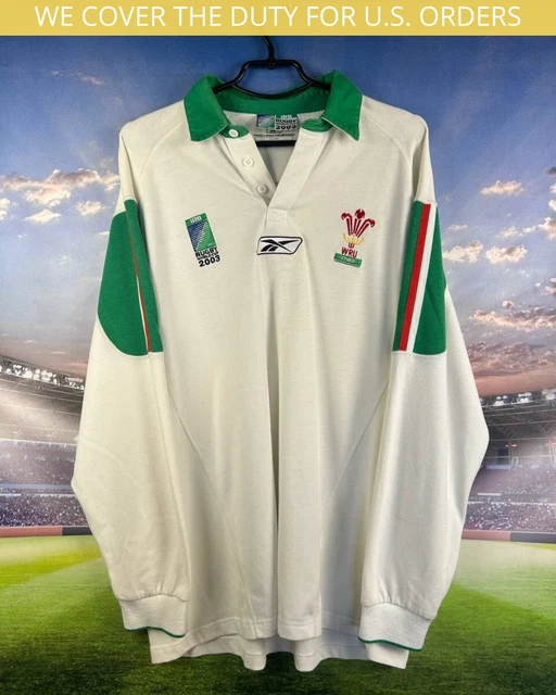 Maillot Vintage Pays De Galles Rugby 2003 - Reebok - Taille L - Occasion