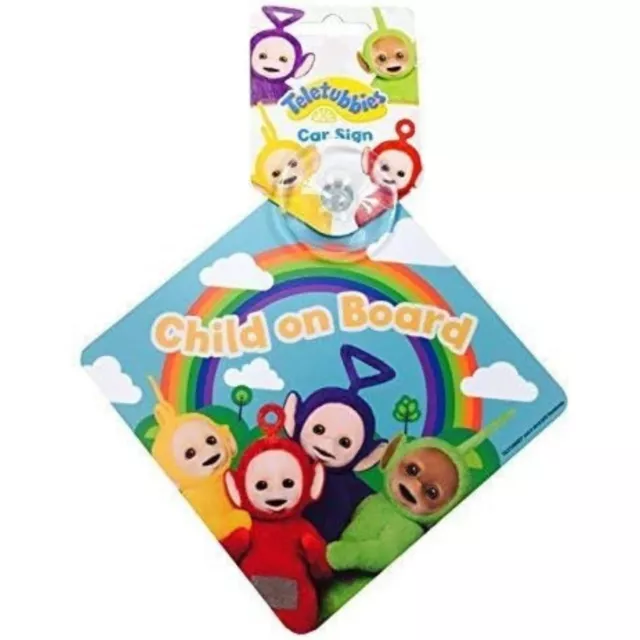 Baby an Bord Auto Warnschilder Teletubbies doppelseitig Baby im Auto Aufkleber