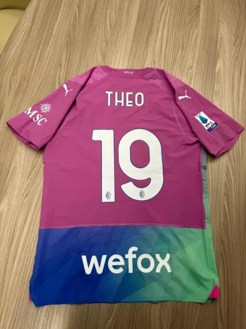 MAGLIA MILAN THEO Hernandez 19 Match Worn Issued Jersey Preparata Serie A Leao EUR 230 00 PicClick IT