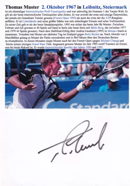 Autogramm - Thomas Muster (Tennis)