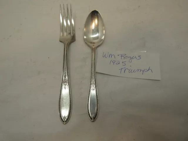 Wm Rogers & Sons AA 1925 Triumph Pattern Fork and Spoon Set