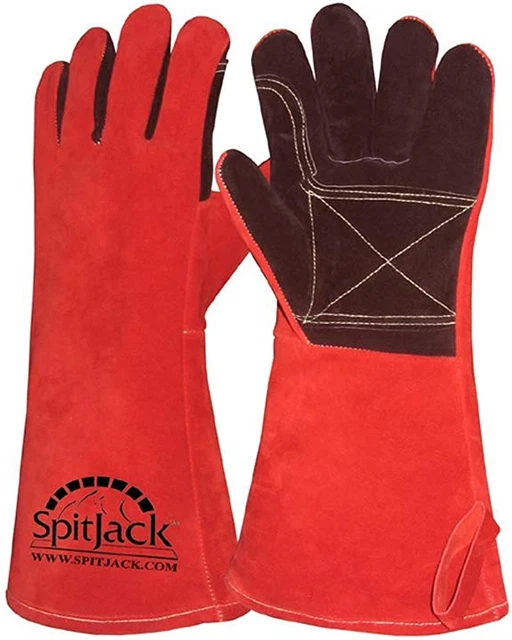 Heat Resistant Fire Protection Fireplace Gloves for Grill, Welding, BBQ Cooking,
