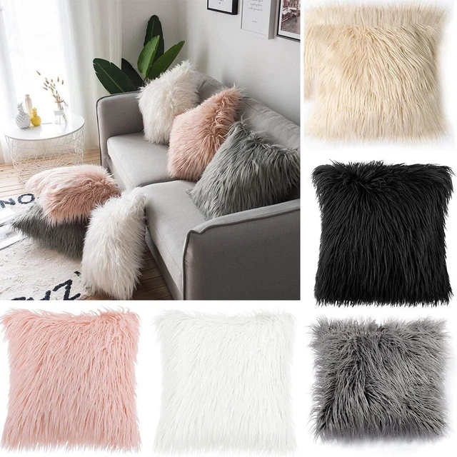 Soft Plush Square Luxury Cushion Cover for Stylish and Cozy Sofa Pillow