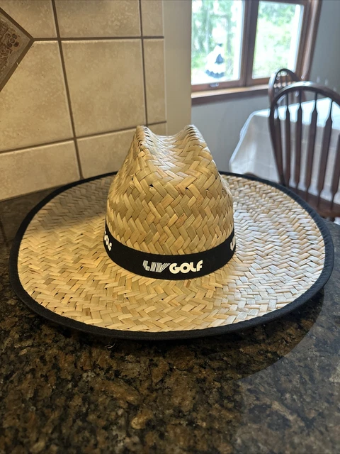 LIV Golf Hat Full Brim Sun Hat Straw New Unworn One Size RARE