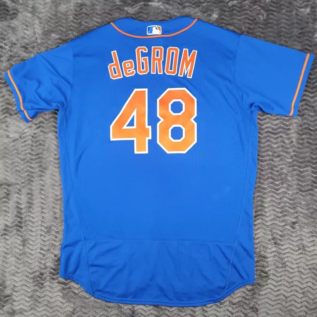 Camiseta deportiva Jacob DeGrom de los Mets de Nueva York para hombre 48 azul MLB colección auténtica 2