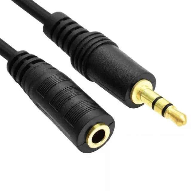 AUX Male to Female Cable Jack Audio 3.5mm Headphone Stereo Extension Cord AU 3